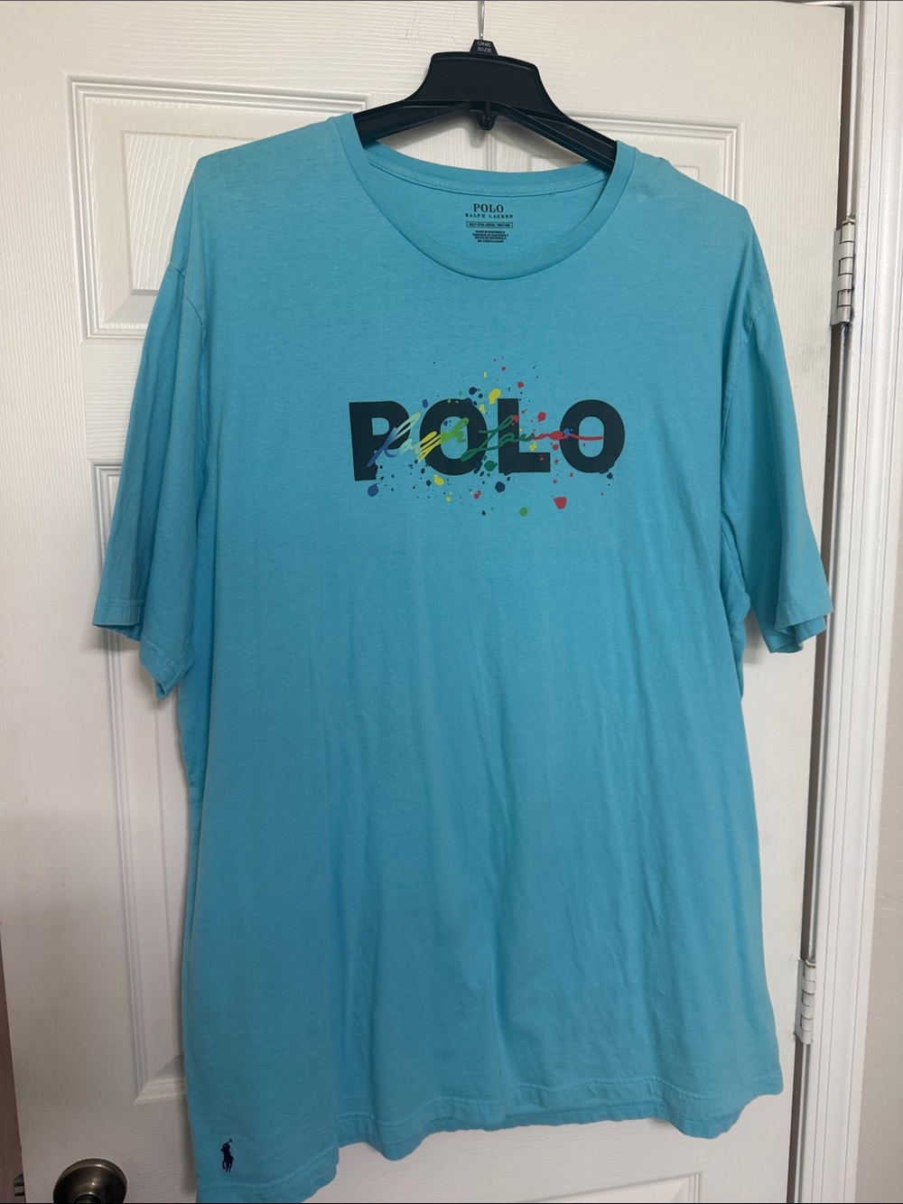 Polo Logo Graphic Tee in Bright Aqua